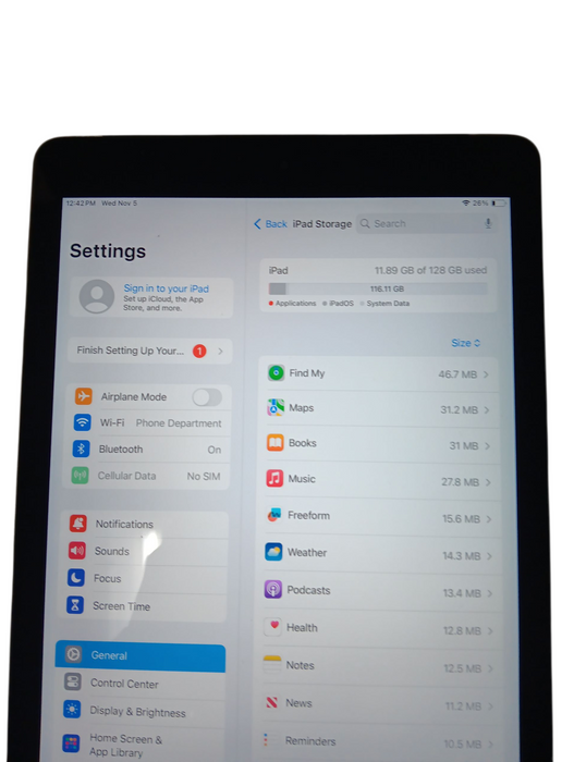 Apple iPad 6th Gen - 128GB - Space Gray [A1954] WiFi/Cellular