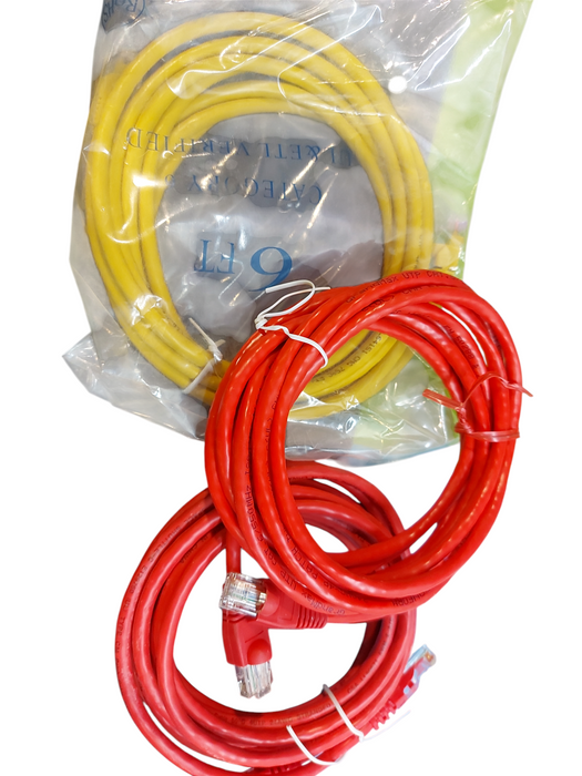 LOT 3x - 6FT - CAT6 Ethernet Cable RJ45 Network Cord LAN