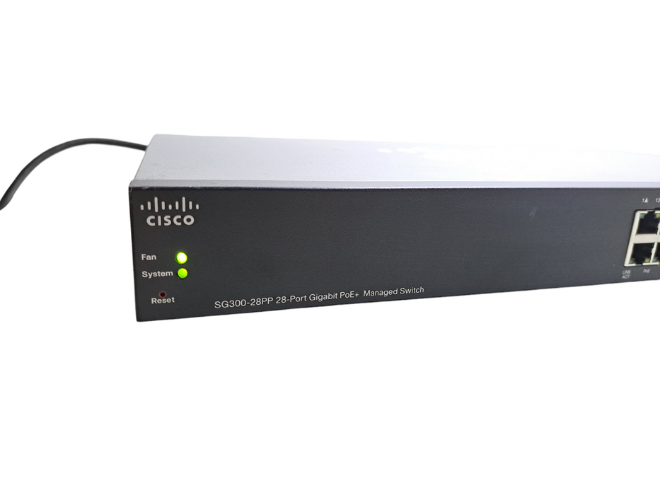 Cisco SG300-28PP | 28-Port Gigabit PoE+ Managed Network Switch | 2x SFP