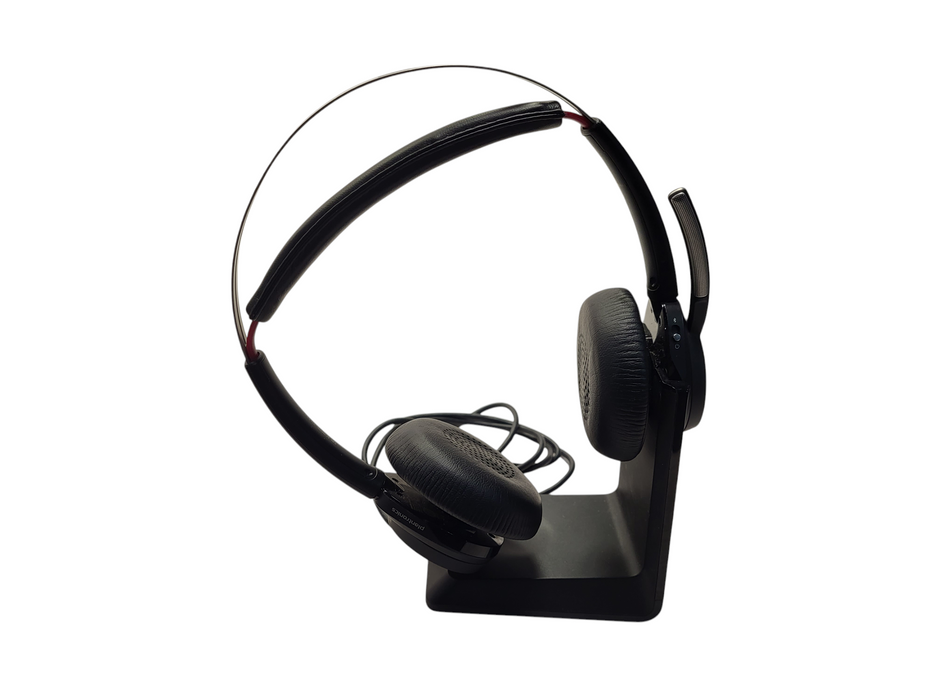 PLANTRONICS B825 STEREO BLUETOOTH HEADSET AH A9 Headphones w/ cradle Q$
