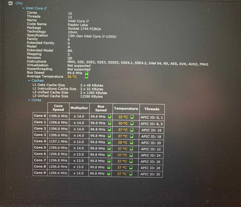 Lenovo Ideapad Slim 3 15IRU8 i7-1355U 16GB RAM 512GB SSD  Lap200
