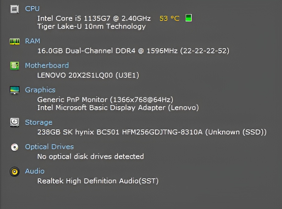 Lenovo ThinkPad L14 Gen 2 | Core i5-1135G7, 16GB DDR4, 256GB NVMe, PWR ) Lap200