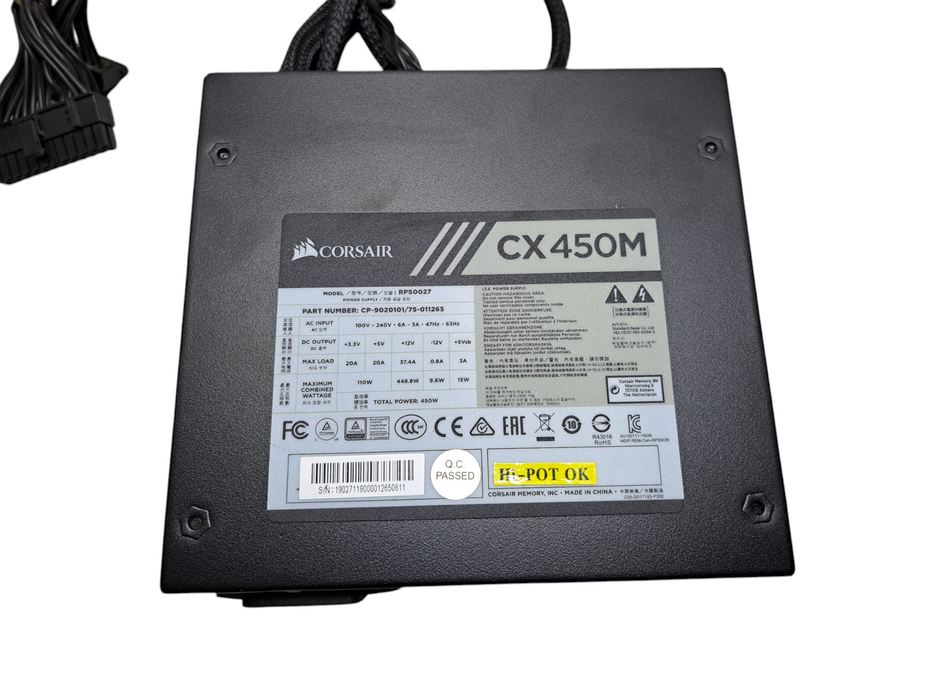 Corsair CX450M 450W ATX Semi Modular Desktop Power Supply