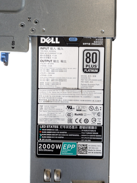 Dell PowerEdge FX2S 2U Very High Density 8 Node Server 16x Xeon E5-2640 v4 -
