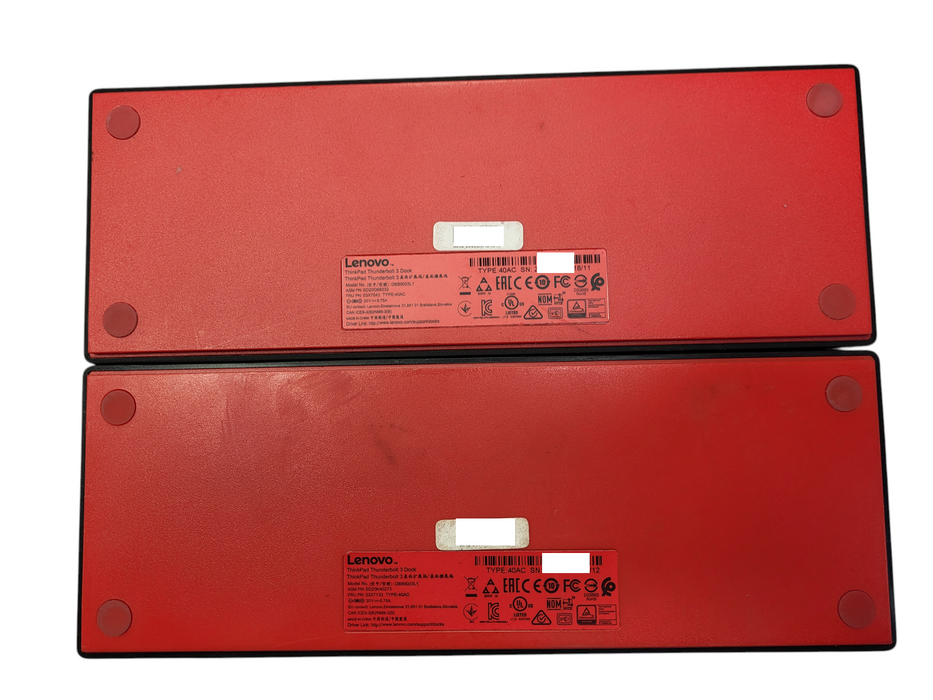 Lot of 2x Lenovo ThinkPad Thunderbolt 3 Dock 40AC No AC $