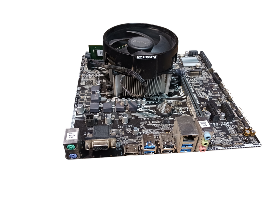 Asus Prime A320M-K Motherboard & AMD Ryzen 5 1500X 8GB DDR4 No I/O Shield