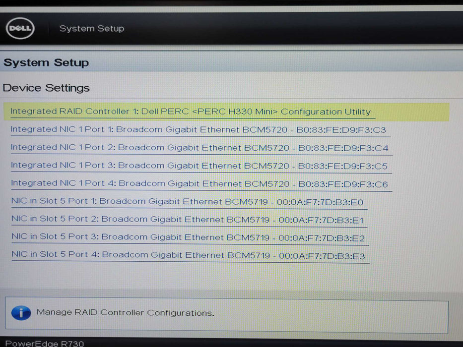 Dell PE R730 2U 16x2.5", 1x Xeon E5-2623v3, 20GB DDR4, H330 Mini, 2x PSU _
