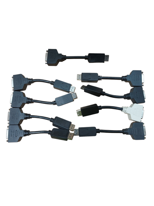 Lot 9x DisplayPort to DVI-I Adapter Cable P134-000 (M/F), 6 in., TAA