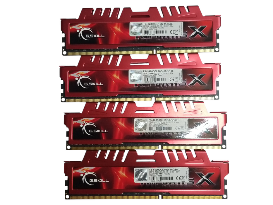 G.Skill RipjawsX 32GB (4x Stick of 8GB) F3-4900CL10D- DDR3 Q