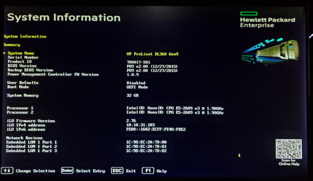 HP ProLiant DL360 Gen9 2x Xeon E5-2609 v3 32GB RAM H240ar - No HDD