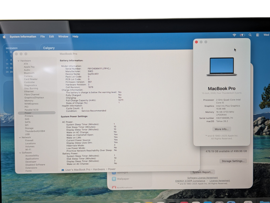 Apple MacBook PRO 13-inch 2020 Intel Core i5-1038NG7 16GB RAM 500GB READ  -