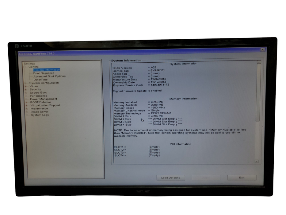 Dell OptiPlex 7010 Tower, i7-3770, 4GB RAM, No HDD, No OS