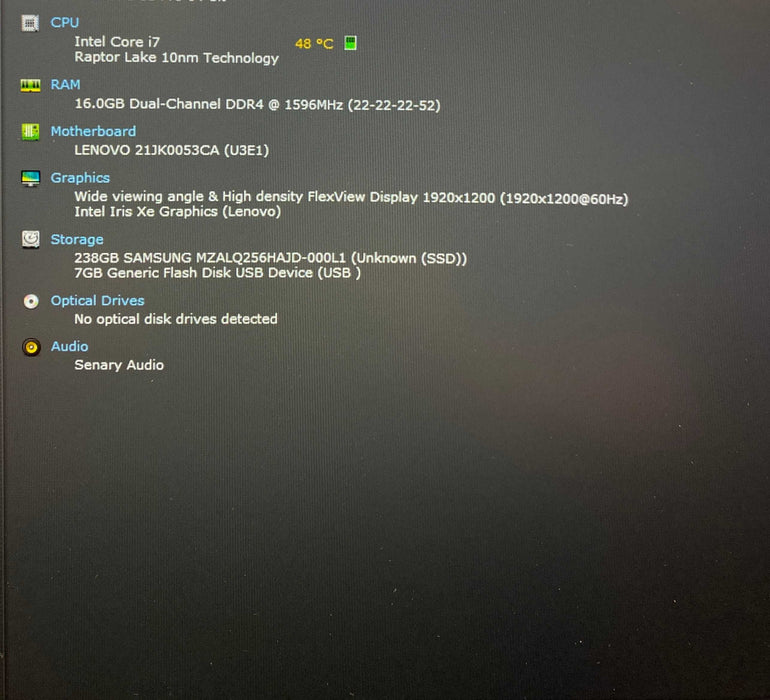 Lenovo ThinkPad E14 Gen 5 TOUCH i7-1355U@1.70GHz 16GB RAM 256GB SSD READ  Lap200
