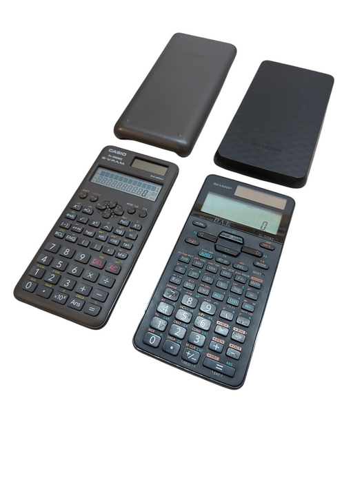 LOT 2x Casio FX-300MS 2ND EDITION AND SHARP EL-520XT Scientific Calculator