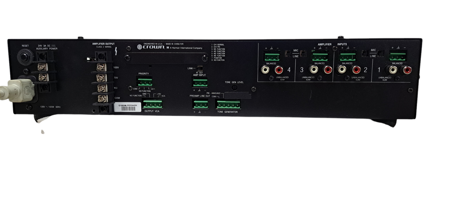 Crown 180MA Commercial Audio Mixer-Amplifier