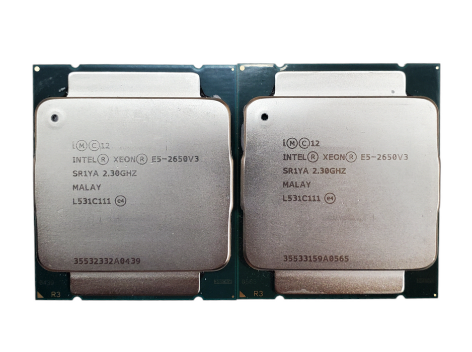 Lot 2x Intel Xeon E5-2650 v3 @ 2.30GHz SR1YA 10-Core Server CPU