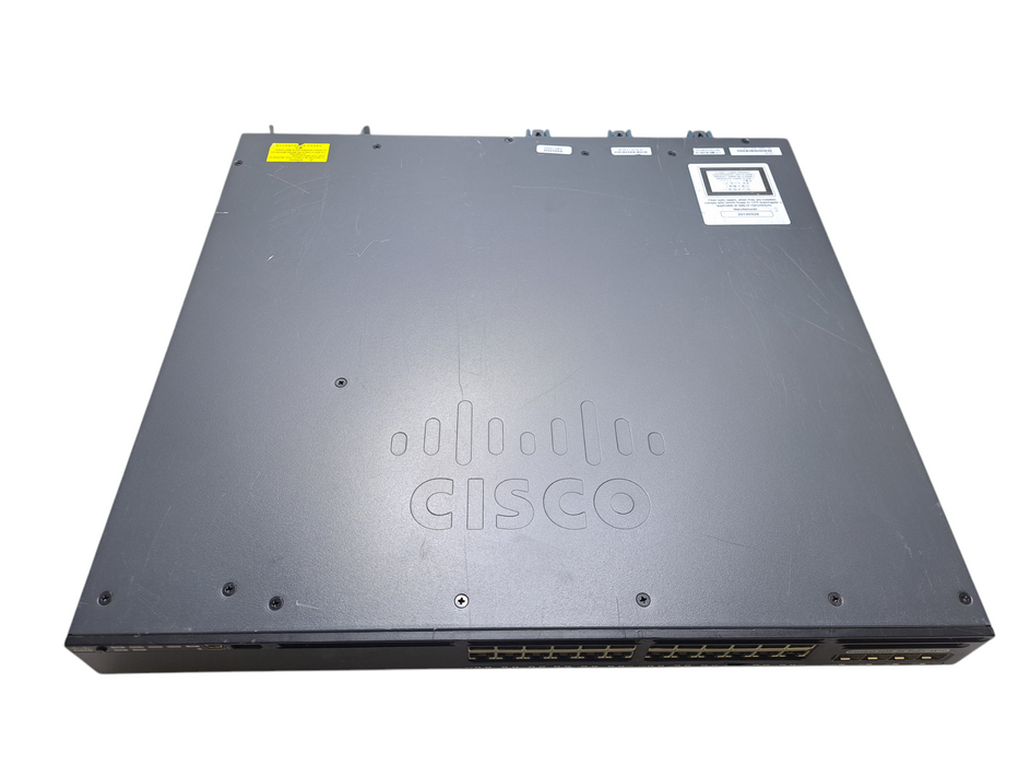 Cisco WS-C3650-24PS-S | 24-Port Gigabit PoE+, 4x SFP Switch w/ 1x 640W PSU