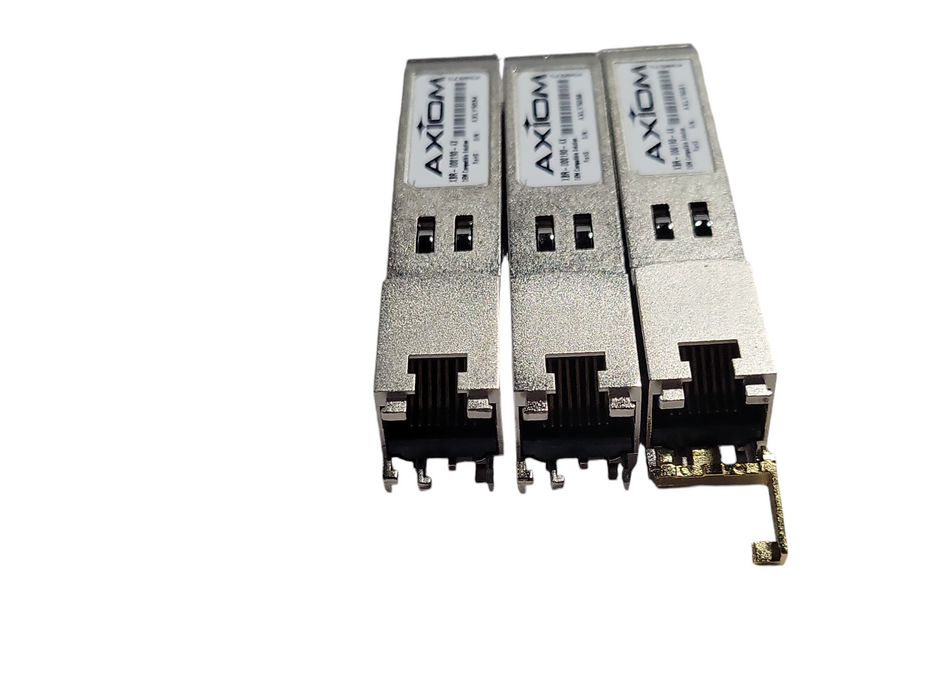 Lot of 8x Axiom XBR-000190-AX 1000Base-T SFP Transceivers, READ _