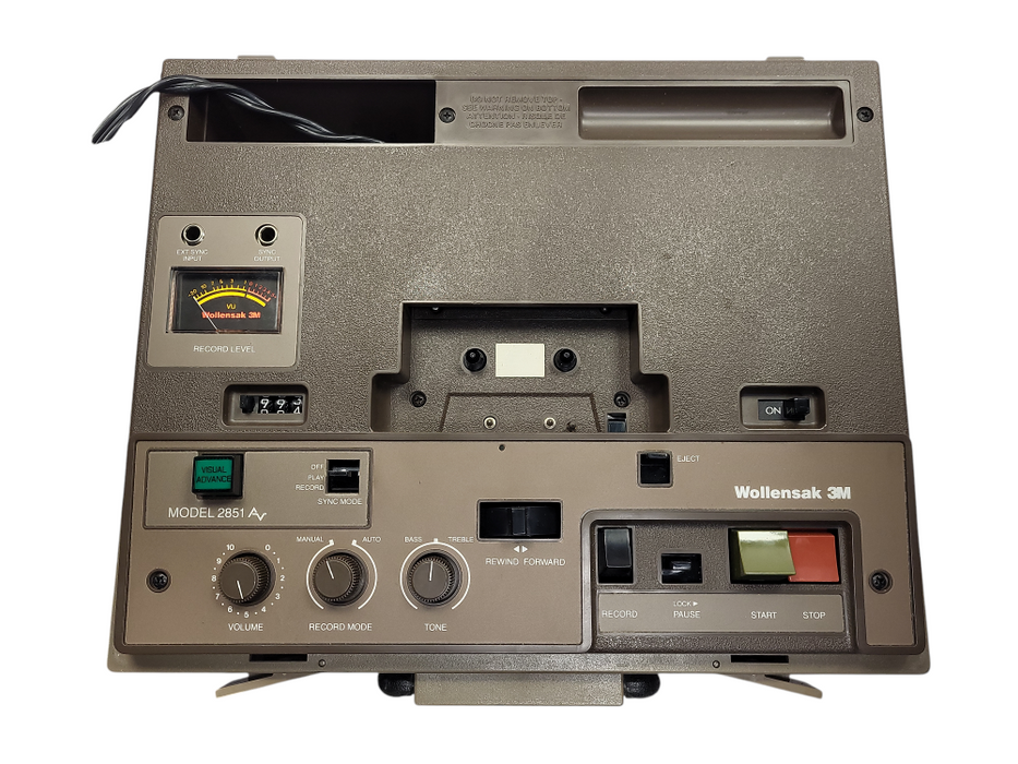 Vintage Wollensak 3M 2851AV Heavy Duty Recording Cassette Tape Deck Player w/ Microphone $