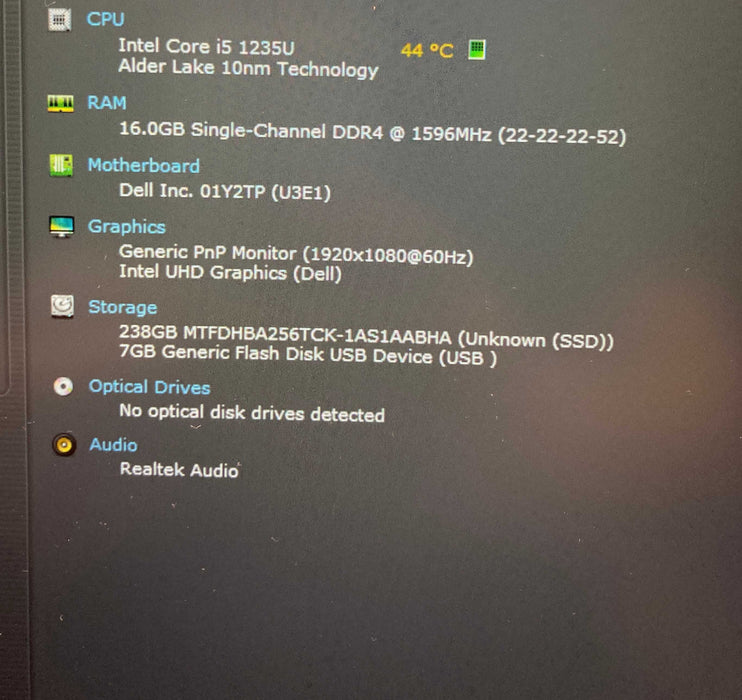 Dell Latitude 5430 Core i5-1235U@1.30GHz 16GB RAM 256GB SSD READ!  Lap200