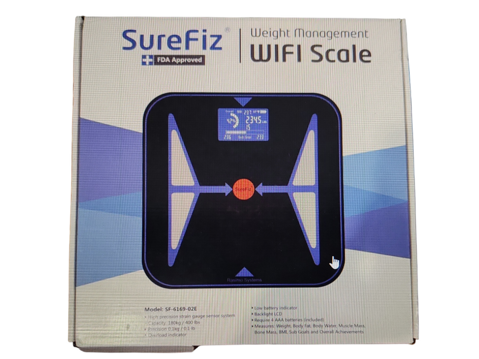 New Surefiz SF-6169-02E weight management wifi scale Q_