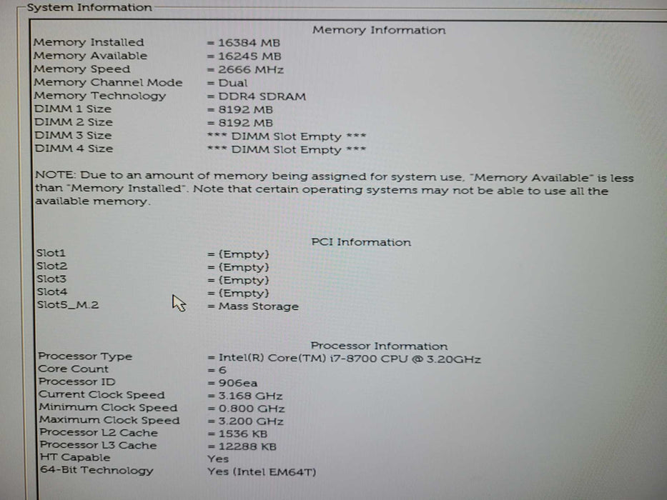 Dell Precision 3630, Core i7-8700 3.20GHz, 16GB DDR4, 256GB NVMe !