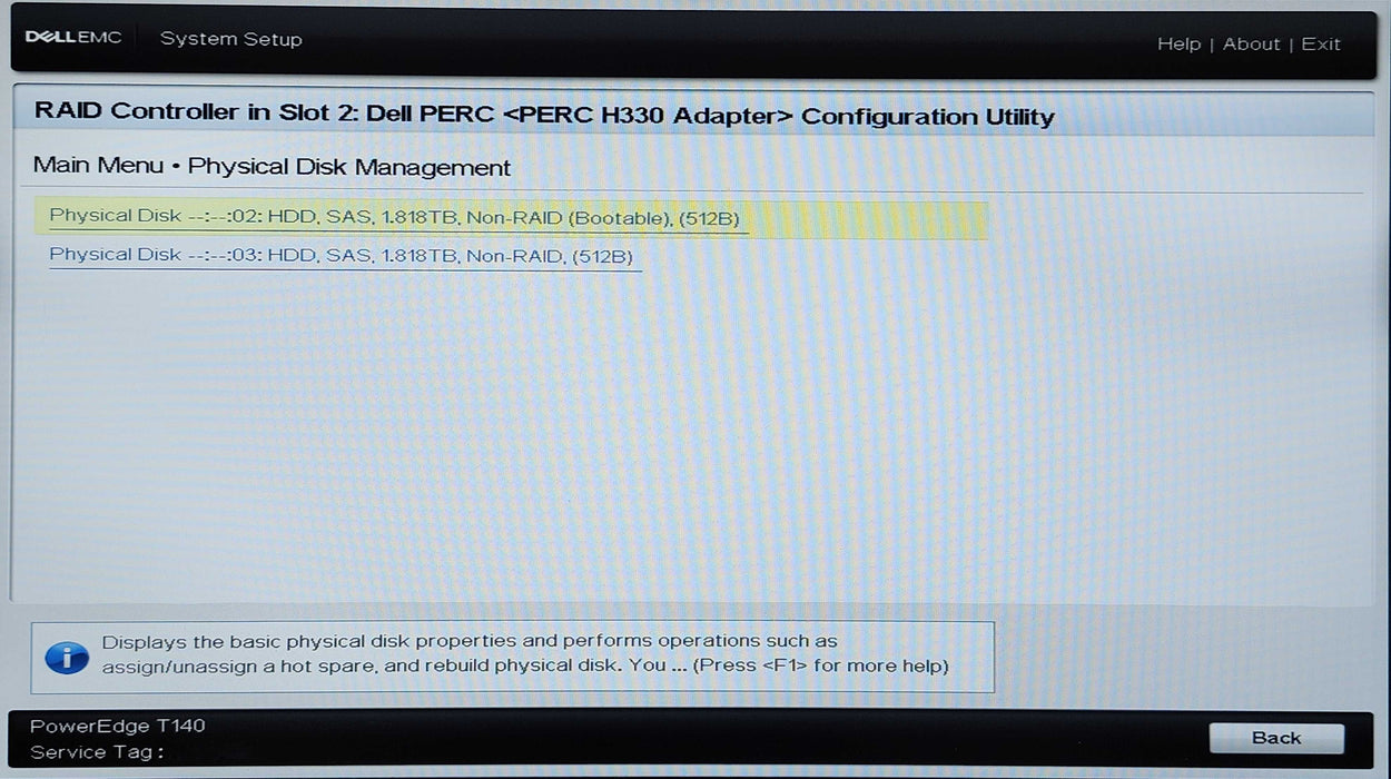 DELL PowerEdge T140, Xeon E-2224 3.40GHz, 16GB DDR4. 2x2TB SAS, H330