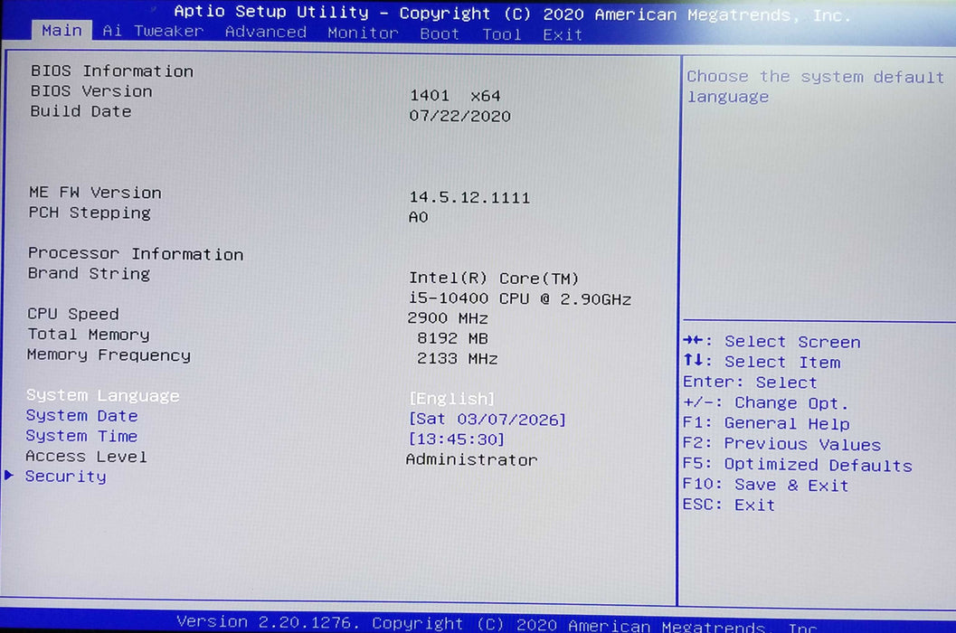 Generic Tower w/ Asus Pro B460M-C Intel i5-10400 CPU 2.90GHz 8GB RAM No HDD