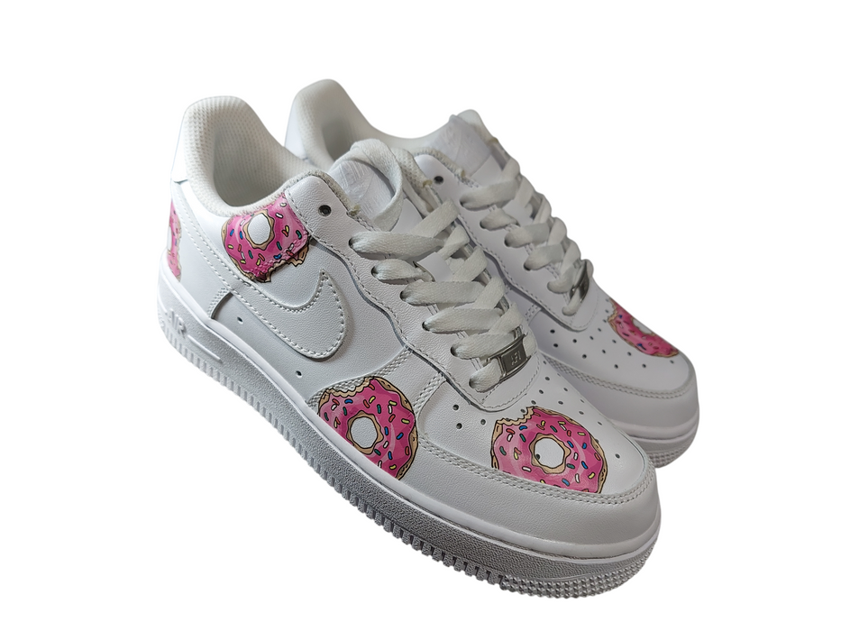 Custom Nike Air Force One Drip Pink Donut AF1 US Size 6  07/08/2019 =
