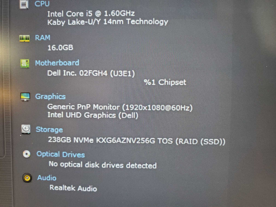 Dell Latitude 5410 | Intel Core i5-10210U @1.60GHz, 16GB DDR4, 256GB NVMe  Lap200