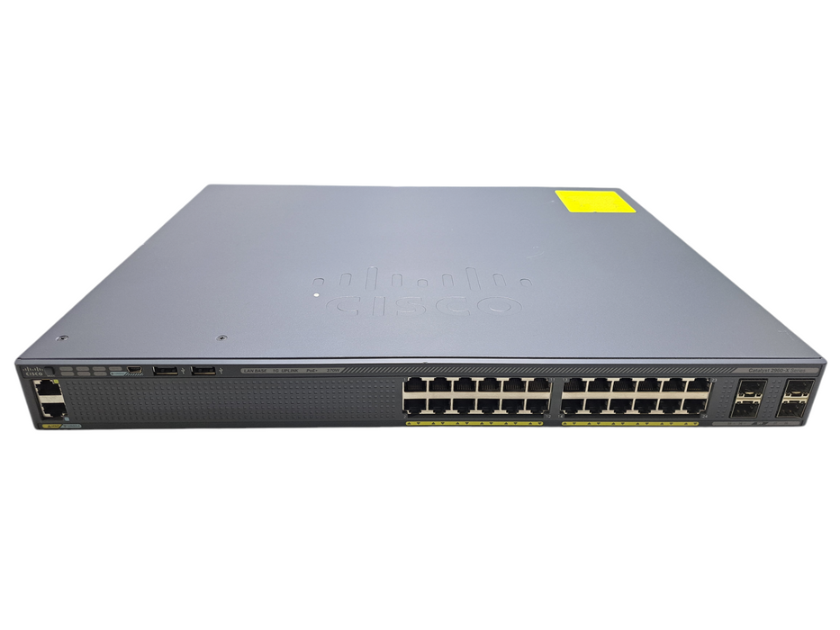 Cisco WS-C2960X-24PS-L V06 | 24-Port Gigabit PoE+ 370W Switch | 4x SFP