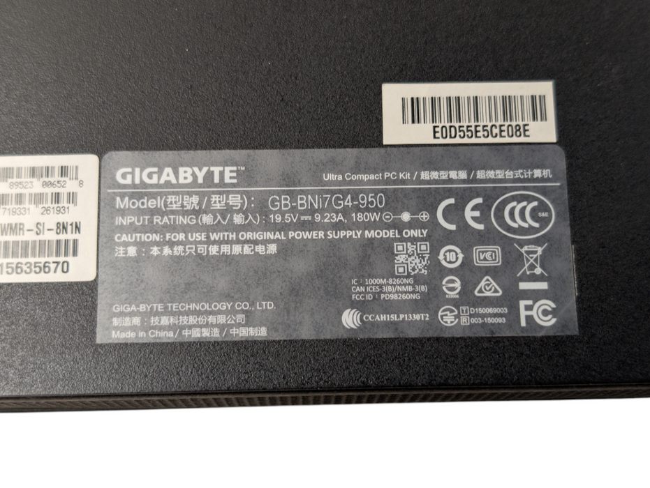 GYGABYTE GB-BNi7G4-950 BRIX mini PC Intel Core i-6700HQ 16GB RAM  -