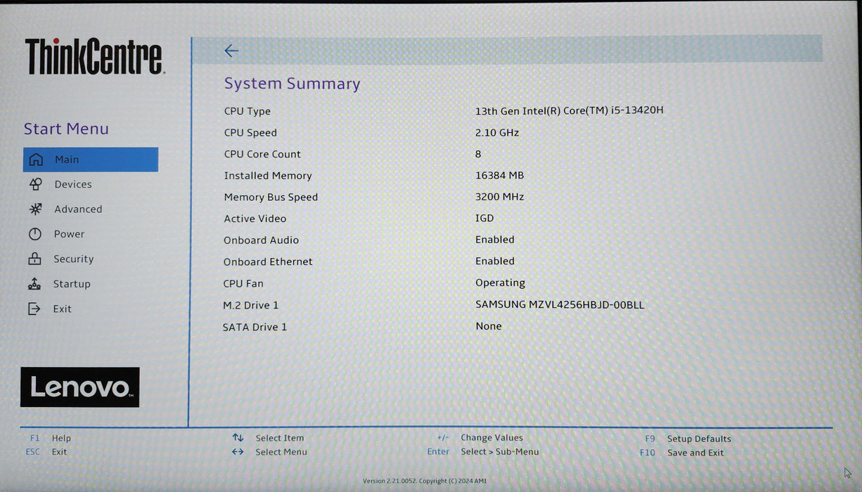 Lenovo ThinkCentre Neo 50q Gen 4, i5-13420H, 16GB DDR4, 256GB NVMe, 135W AC