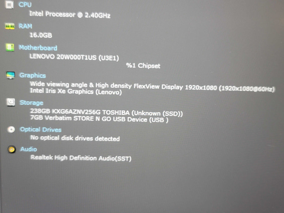 Lenovo ThinkPad T14 Gen 2 i5-1135G7 16GB DDR4 256GB NVMe  β Lap200