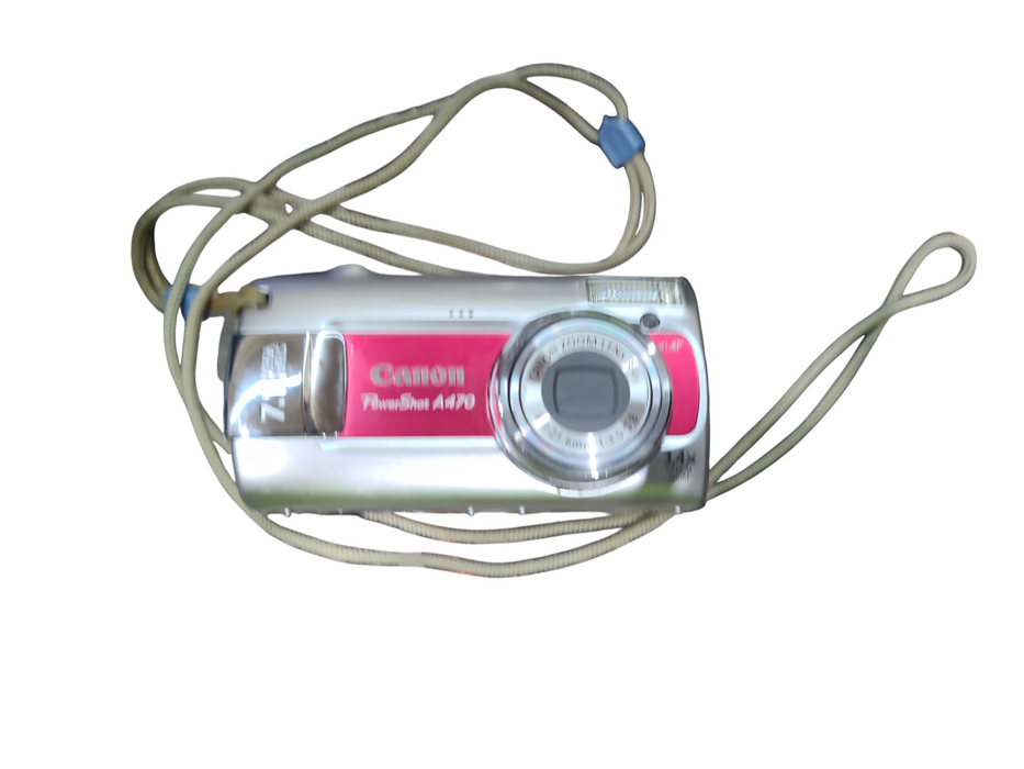 Canon PowerShot A470 Compact Digital Camera - 7.1MP - Silver / Pink