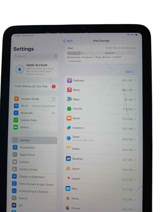 Apple iPad 10th Gen - Silver - 64GB [A2757] Read