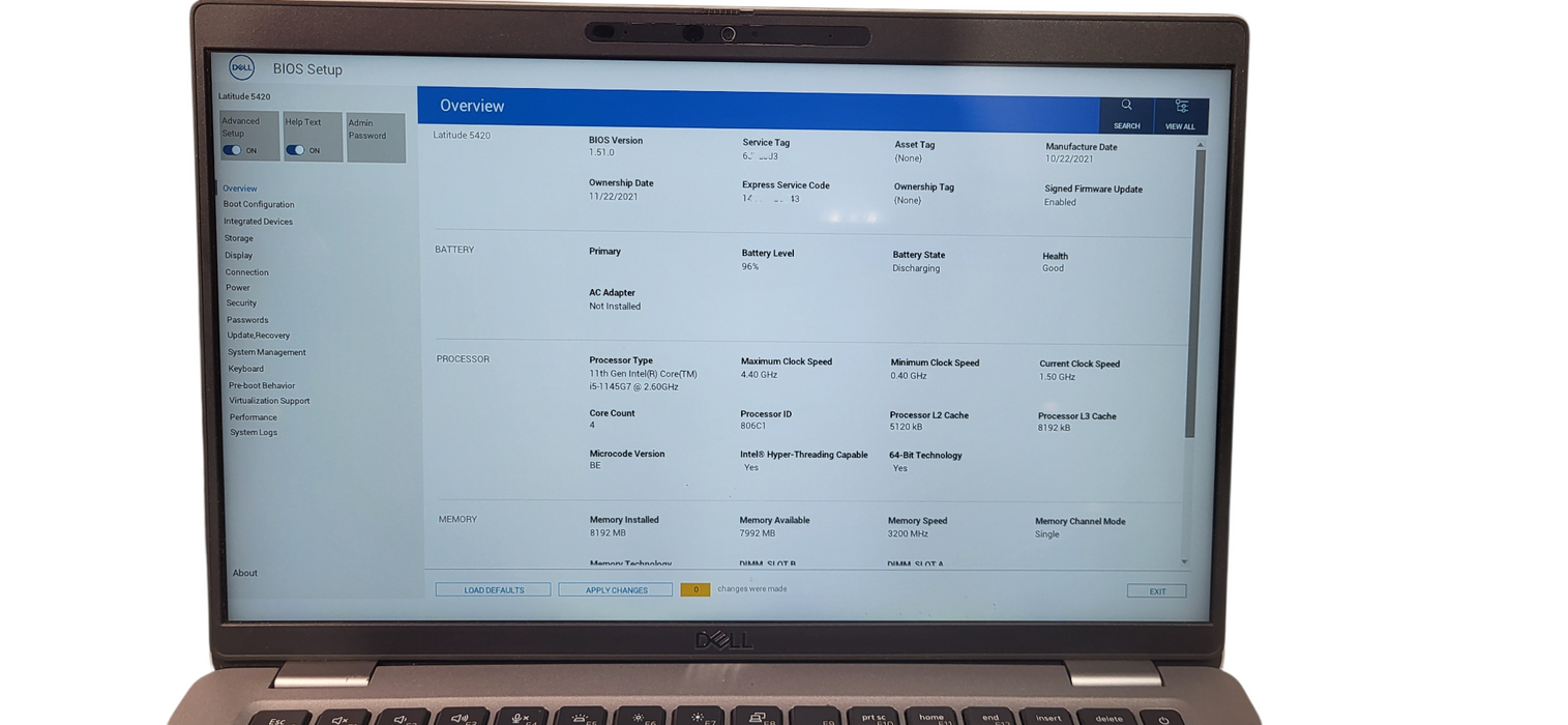 Dell Latitude 5420 Touch  i5-1145G7 | 8GB DDR4 RAM | 256GB NVME |READ