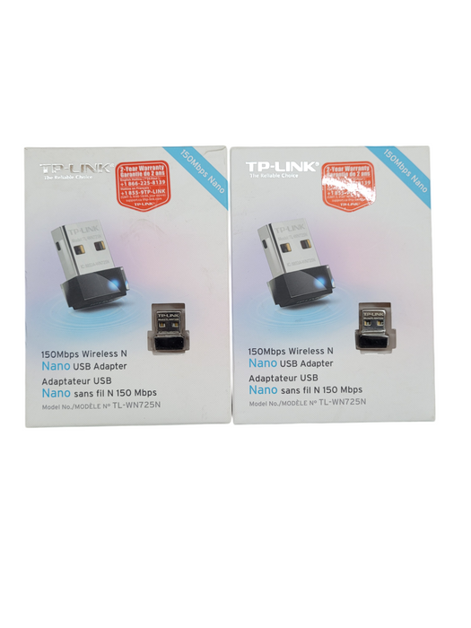 Lot 2x TP-Link TL-WN725N N150 150Mbps Wireless Nano USB 2.0