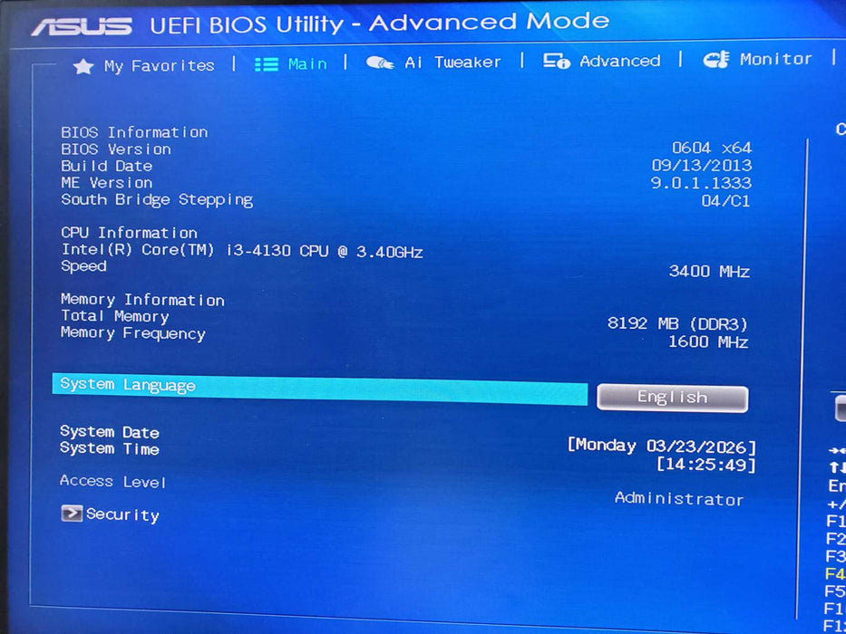 ASUS B85M-G Socket LGA1150 Motherboard With i3-4130 8gb ram  I/O Shield