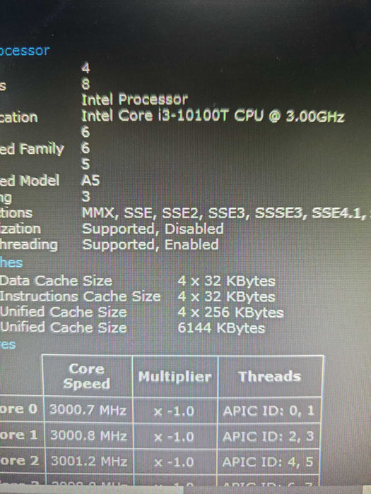 Lenovo ThinkCentre M80q i3-10100T, 16GB ram, 128GB NVMe 1TB HDD wifi