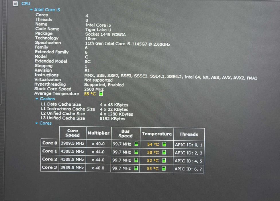 Panasonic ToughBook FZ-55 TOUCH i5-1145G7@2.6GHz 16GB RAM 256GB SSD 690Hrs.
