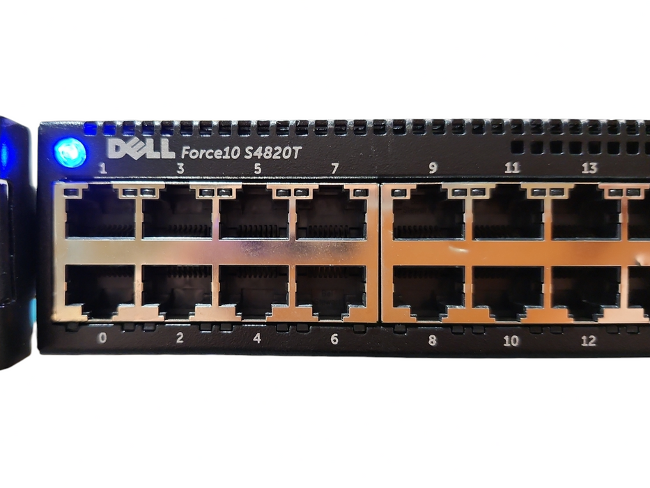 Dell Force10 S4820T 48-Port 10G-RJ45 4xQSFP 40G-QSFP Switch, 1x PSU