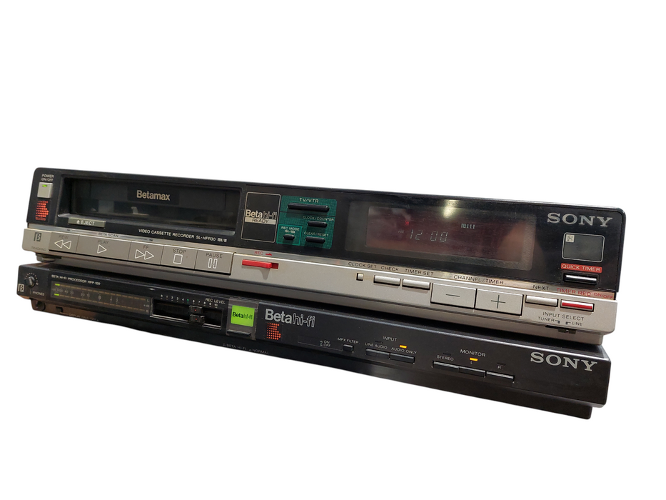 Sony BetaMax & Beta Hi-Fi Audio Video Bundle SL-HFR30 & HFP-100   =