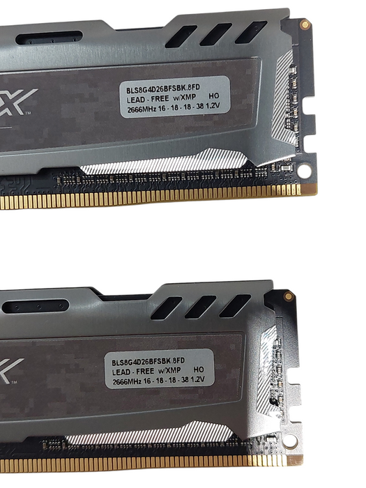 BallisticSport by Mircon DDR4 16GB 2x8GB RAM BLS8G4D26BFS8K.8FD 2666MHz  =