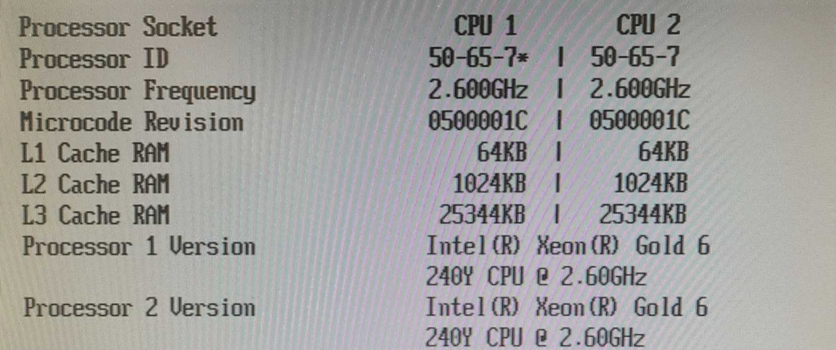 Intel HR2000 | 6x Xeon Gold 6240Y | 96GB DDR4 | LSI SAS3000
