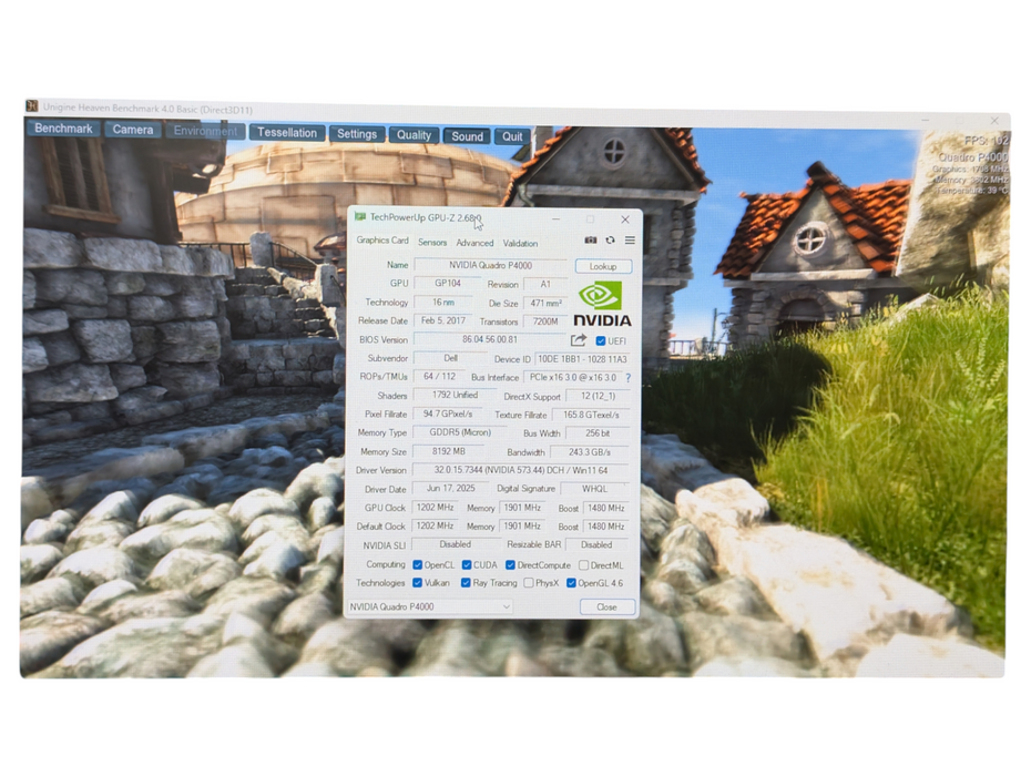 NVIDIA Quadro P4000 8GB Graphics Card DELL OEM GPU Q-