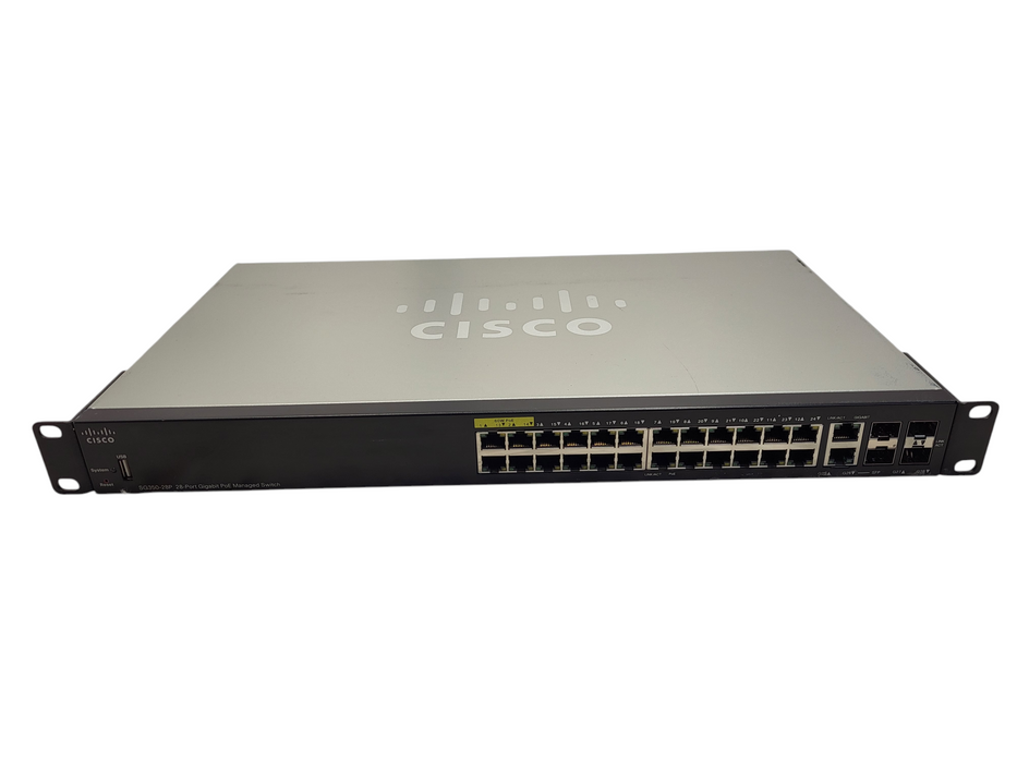 Cisco SG350-28P 28-Port Gigabit PoE+ Managed Switch $