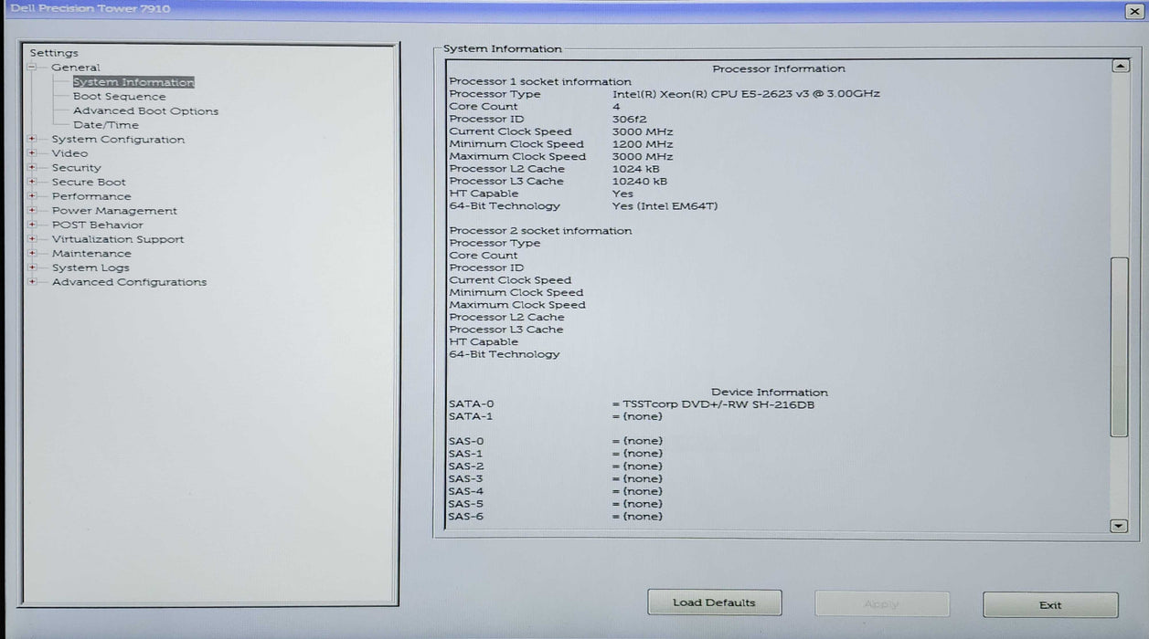 Dell Precision T7910, Xeon E5-2623v3, 32GB DDR4, SAS3008-IR, GTX980, 1300W