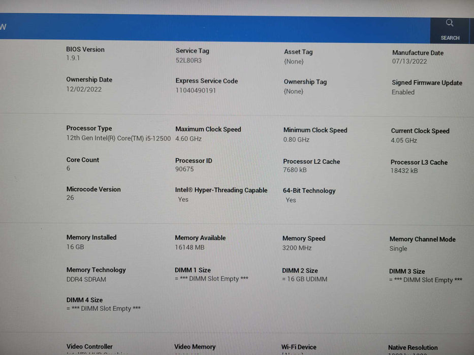 Dell Optiplex 5000 SFF, Intel 12th Gen Intel i5-12500, 16GB RAM 256GB NVMe !