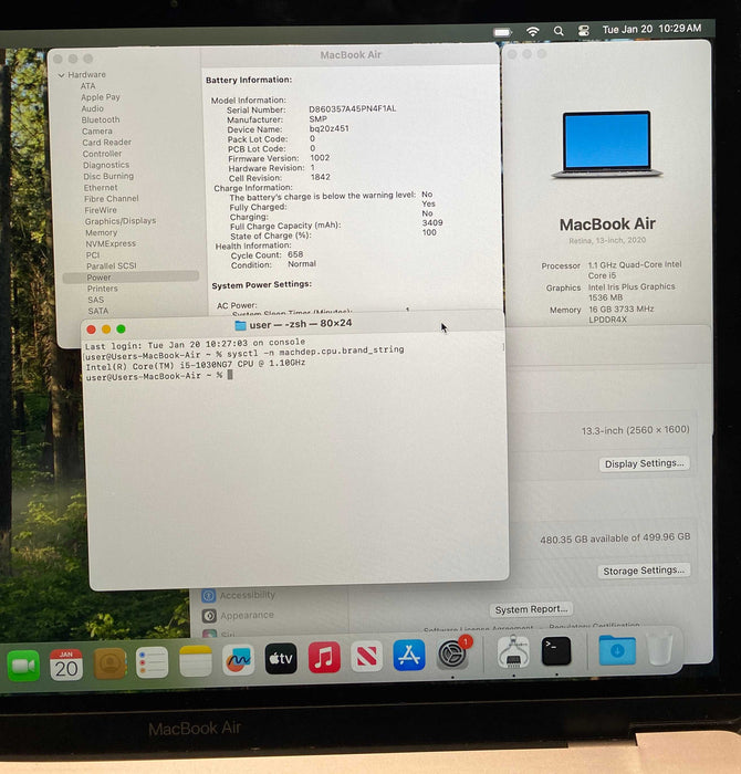 Apple MacBook Air Retina 13' 2020 i5 1030NG7 16 GB RAM 512GB SSD READ!